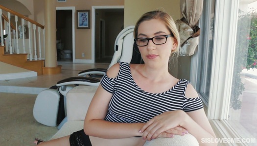 Four eyed stepsister Niki Snow is eating big cock and gets her pussy rammed porn pics