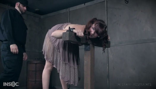 Suspended upside down whore Stephie Staar gets her pussy punished porn pics