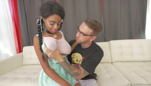 Killing hot ebony chick with huge natural boobs Brittney White gets messy facial porn pics