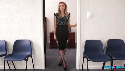 Sexy secretary Jayne shows off her tits and yummy ass in the office porn pics