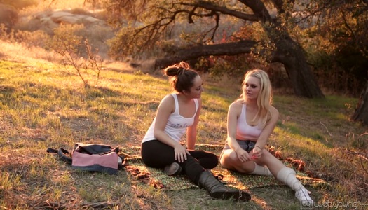 Libidinous hottie Alli Rae is making love with her new sexy girlfriend porn pics