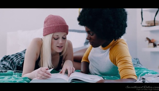 Else Jean enjoys watching how black GF licks and munches white pussy of one naughty girl porn pics