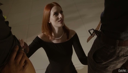 Graceful white girl Alex Harper gets double penetrated for the first time porn pics