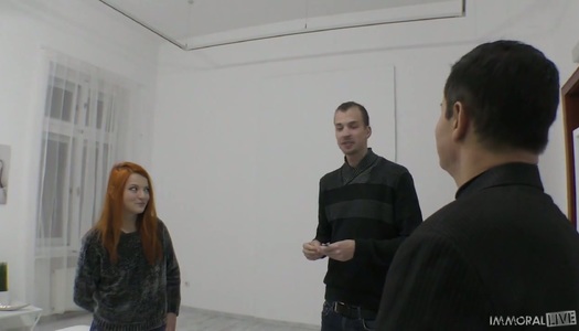 Red haired Ukrainian babe Katerin Belli gives her head and gets fucked porn pics