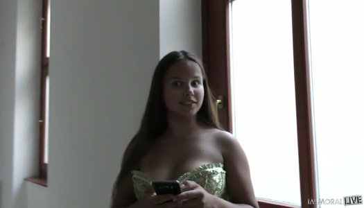 Chubby Hungarian babe Olivia Nice gets her pussy fucked and jizzed porn pics