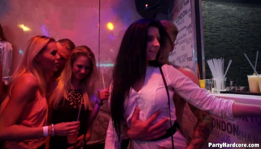 Horny and insatiable sluts go wild at the Tainster party porn pics