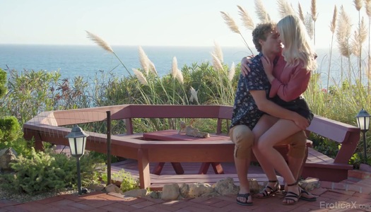 Sweet heart Anny Aurora is making love with her handsome curly boyfriend porn pics