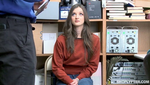 Shoplifting chick Kenzi Ryans is punished by one kinky dude porn pics