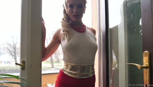 Two hot blooded studs fuck anus and pussy of naughty Czech chick Victoria Pure porn pics