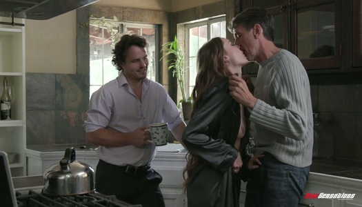 Dude and his stepdad fuck pretty hot young chick Samantha Hayes porn pics