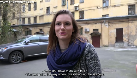 Russian amateur chick Sofy Torn does her best in casting XXX video porn pics