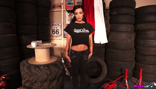 Delicious chick Skyler McKay performs her first exciting striptease video porn pics