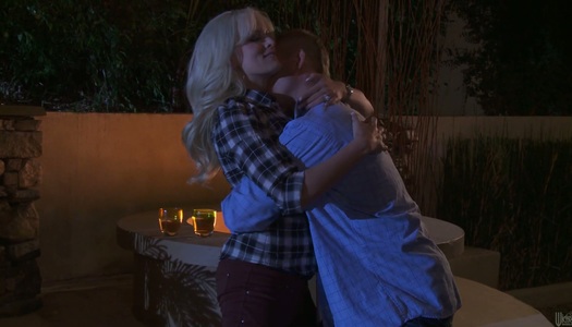 Blond milf with huge boobs Stormy Daniels is having crazy sex fun with her lover porn pics