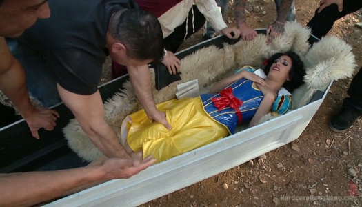 Snow White and the Seven Dwarfs porn parody featuring Lyla Storm porn pics