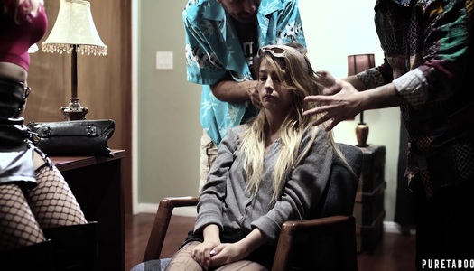 Kinky married couple enjoys fucking naughty student Elena Koshka porn pics