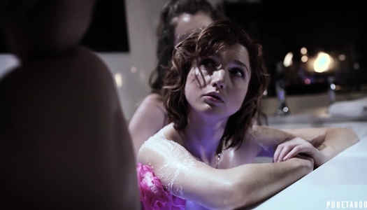 Goody-goody Eliza Jane participates in orgy for the first time porn pics