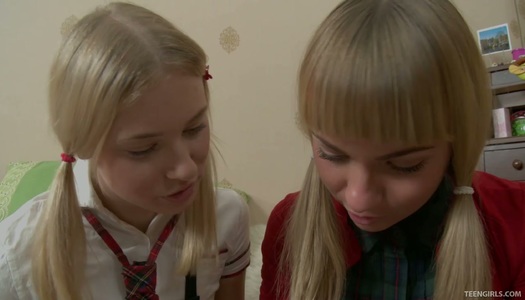 Two best friends Keira and Gena play hot lesbian games porn pics