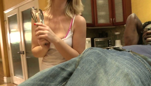 Frisky blonde nympho Tara Lynn Foxx walks with her black mateq porn pics