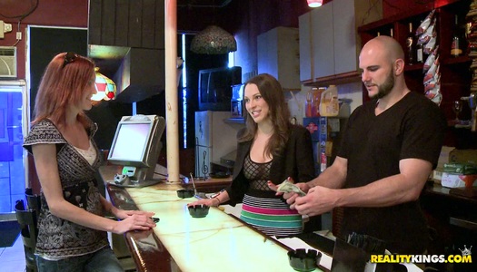 Talkative chicks gonna seduce a man for winning his cock porn pics