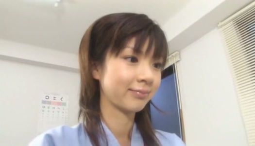 Petite Asian teen Aki Hoshino visits doctor for check-up porn pics