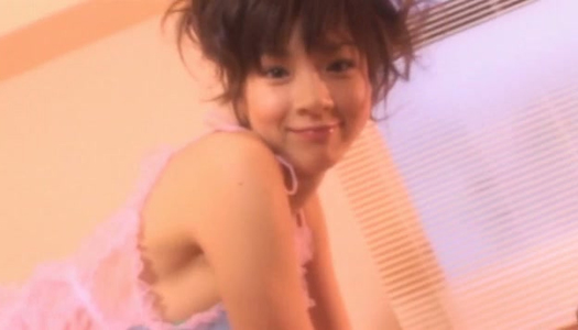 Teen cutie Aki Hoshino dresses like an angel and seduces you in her bedroom porn pics