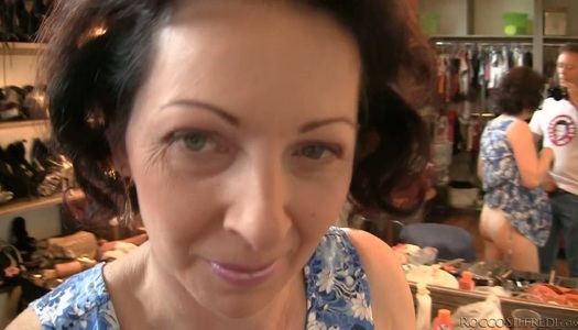 Brunette granny gets horny for young dude at the house party porn pics
