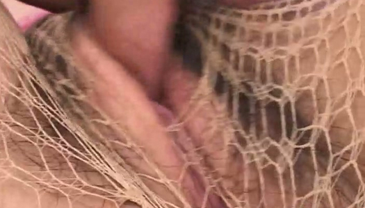 Tomoe Hinatsu getting fingerfucked through  the hole in her pantyhose porn pics