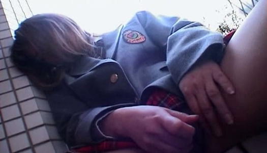 College whore Miyuki Houziyou sucks a a dick in a public toilet porn pics