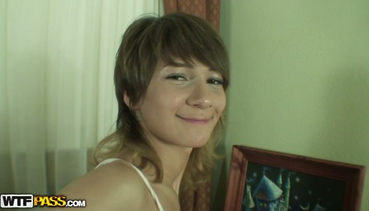 Wild Russian teen Nastia teabagging sweaty balls of her boyfriend porn pics