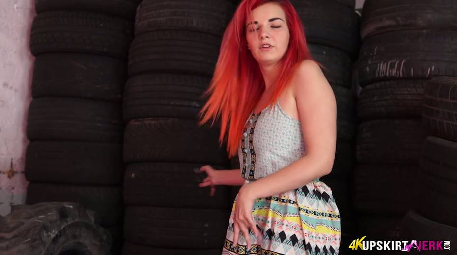 Yummy plump pussy of slutty red head from the tyre store - 9. pic